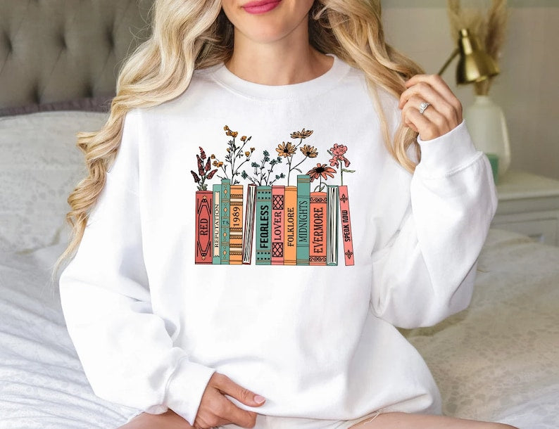 Albums As Books Sweatshirt-carlalin