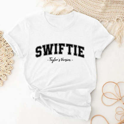 Swiftie Taylors Version Letter Print T-shirt-carlalin