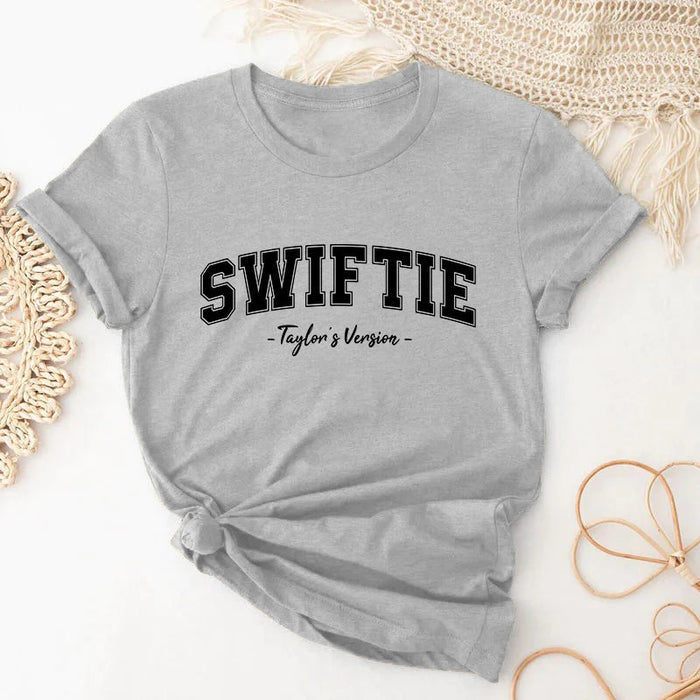 Swiftie Taylors Version Letter Print T-shirt-carlalin