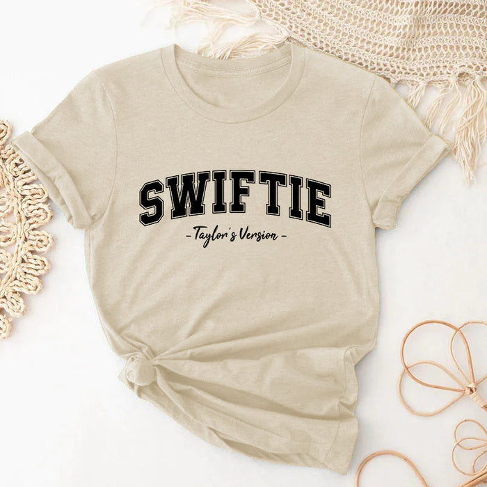 Swiftie Taylors Version Letter Print T-shirt-carlalin