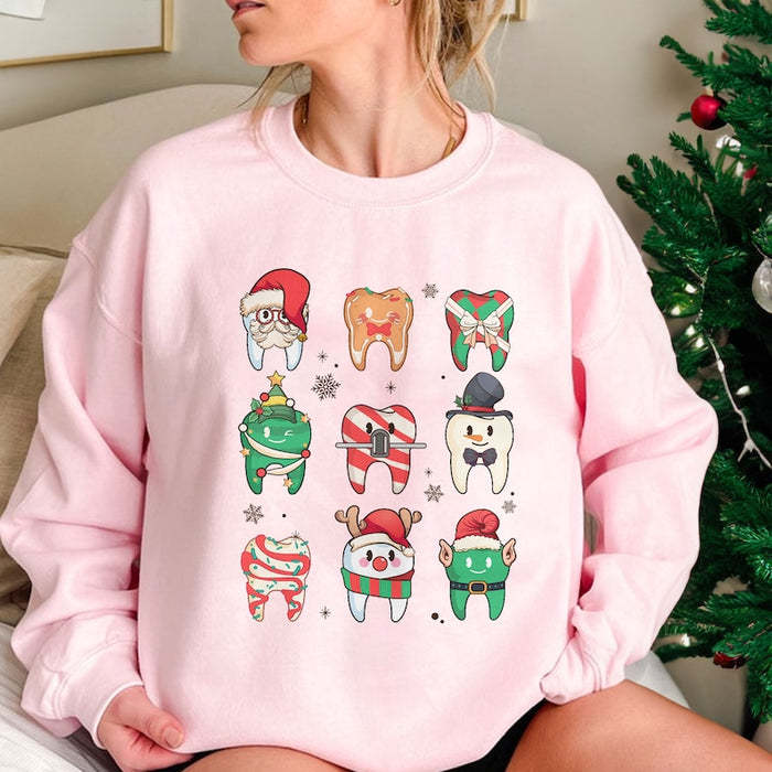 Christmas Funny Teeth Sweatshirt-carlalin