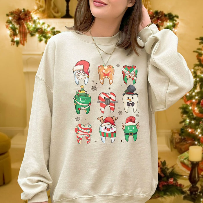 Christmas Funny Teeth Sweatshirt-carlalin