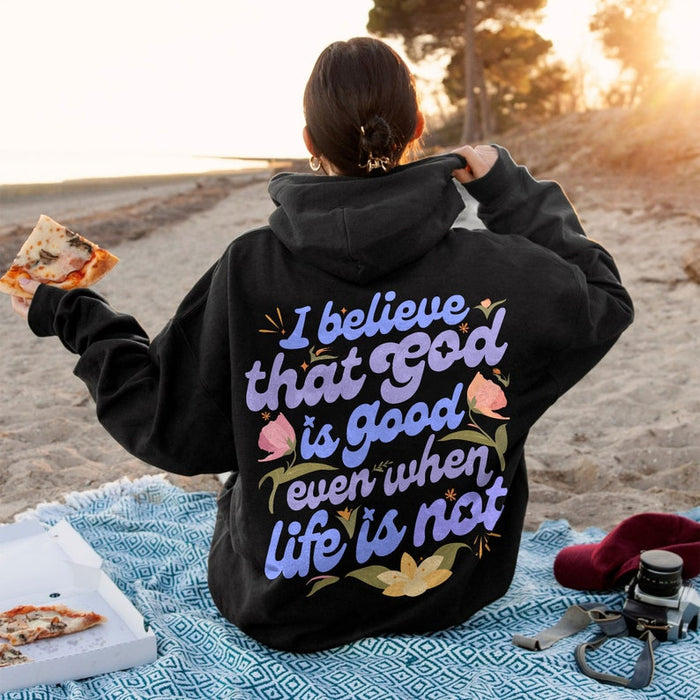 Faith God BelieverAesthetic Hoodie-carlalin