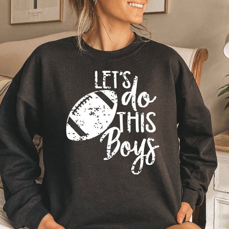 Lets Do This Boys Football Sweatshirt-carlalin