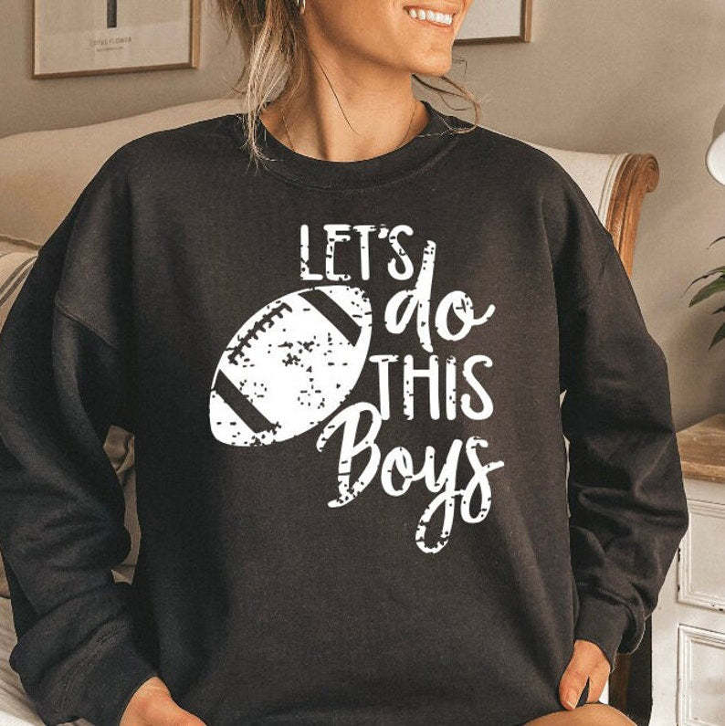 Lets Do This Boys Football Sweatshirt-carlalin