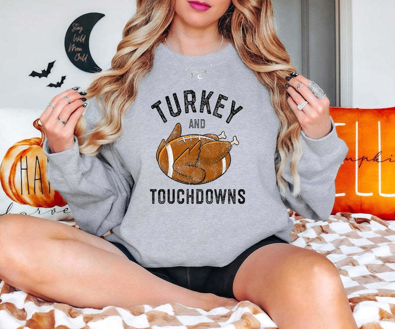 Turkey and Touchdowns Sweatshirt-carlalin
