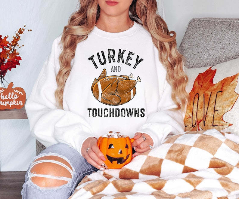 Turkey and Touchdowns Sweatshirt-carlalin
