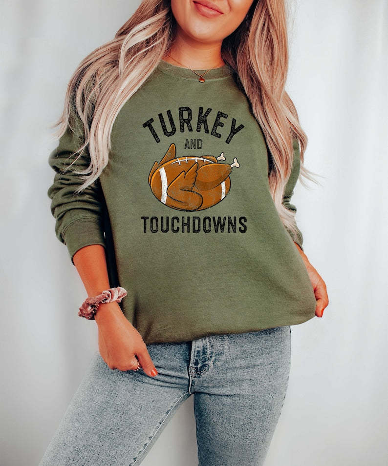 Turkey and Touchdowns Sweatshirt-carlalin