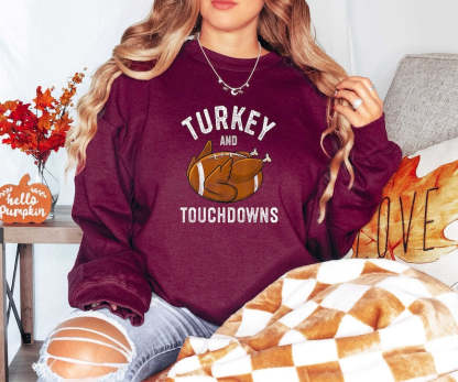 Turkey and Touchdowns Sweatshirt-carlalin
