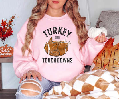 Turkey and Touchdowns Sweatshirt-carlalin