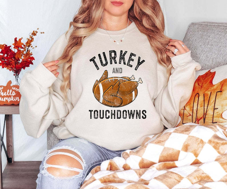Turkey and Touchdowns Sweatshirt-carlalin