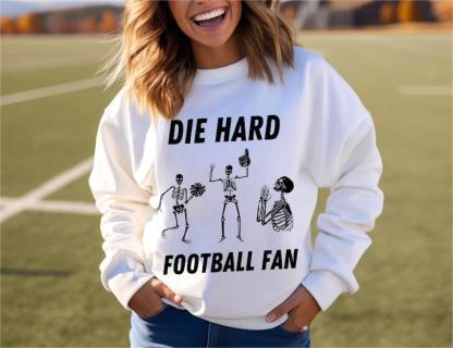 Dancing Skeleton Football Season Sweatshirt-carlalin