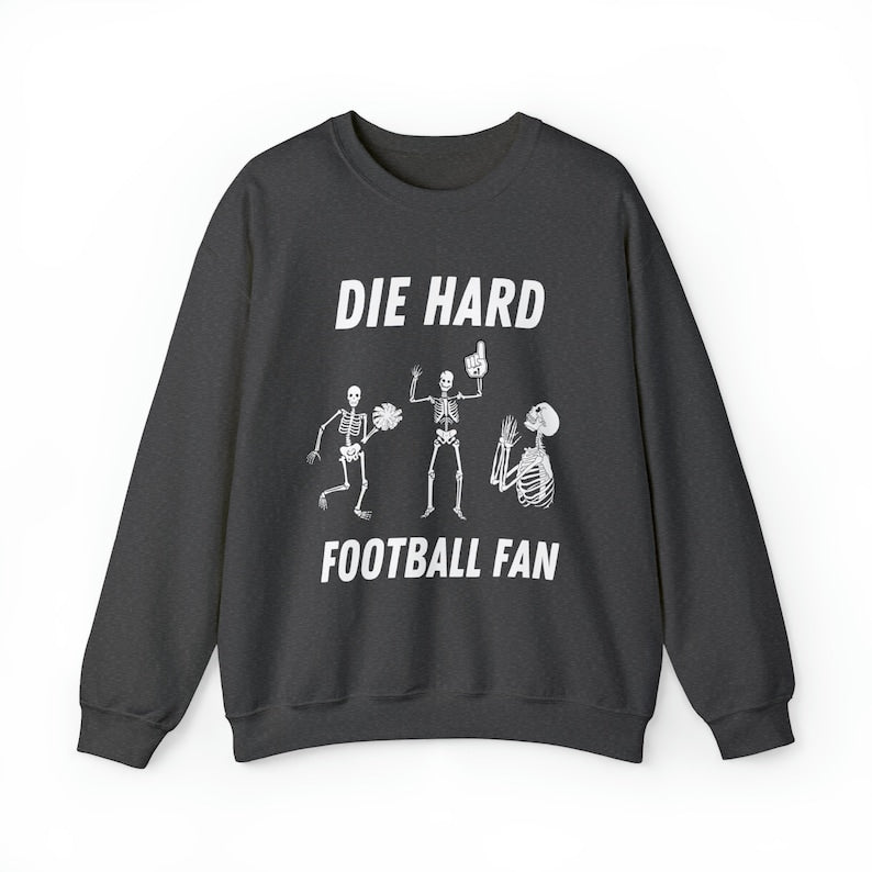 Dancing Skeleton Football Season Sweatshirt-carlalin