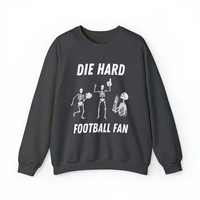 Dancing Skeleton Football Season Sweatshirt-carlalin