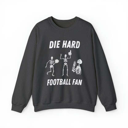 Dancing Skeleton Football Season Sweatshirt-carlalin