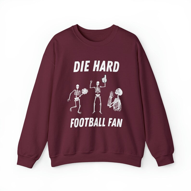 Dancing Skeleton Football Season Sweatshirt-carlalin