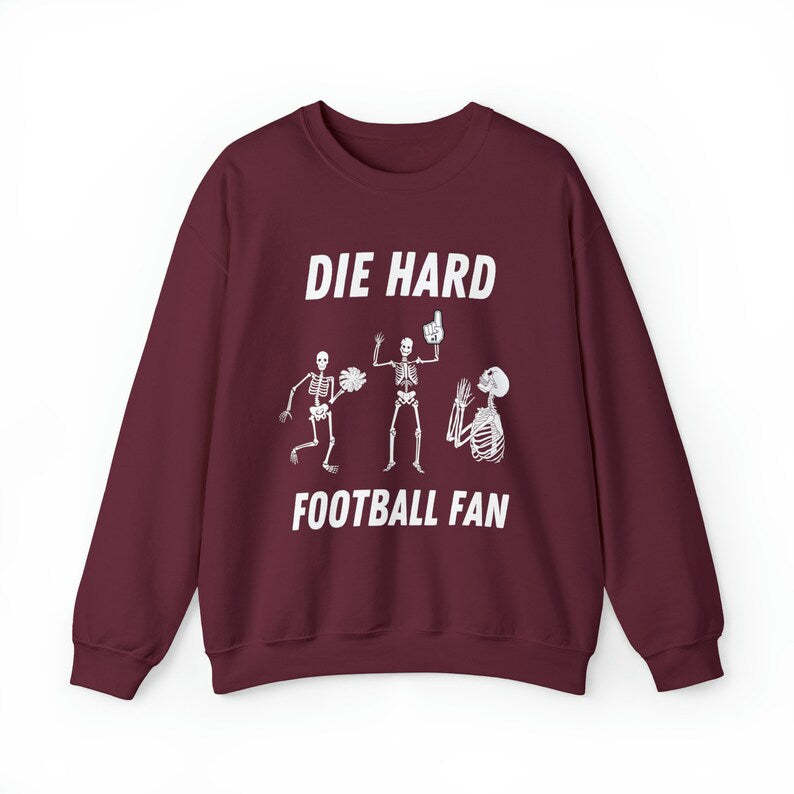 Dancing Skeleton Football Season Sweatshirt-carlalin