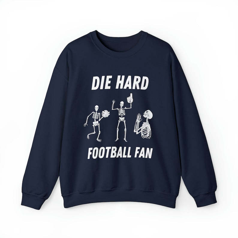 Dancing Skeleton Football Season Sweatshirt-carlalin