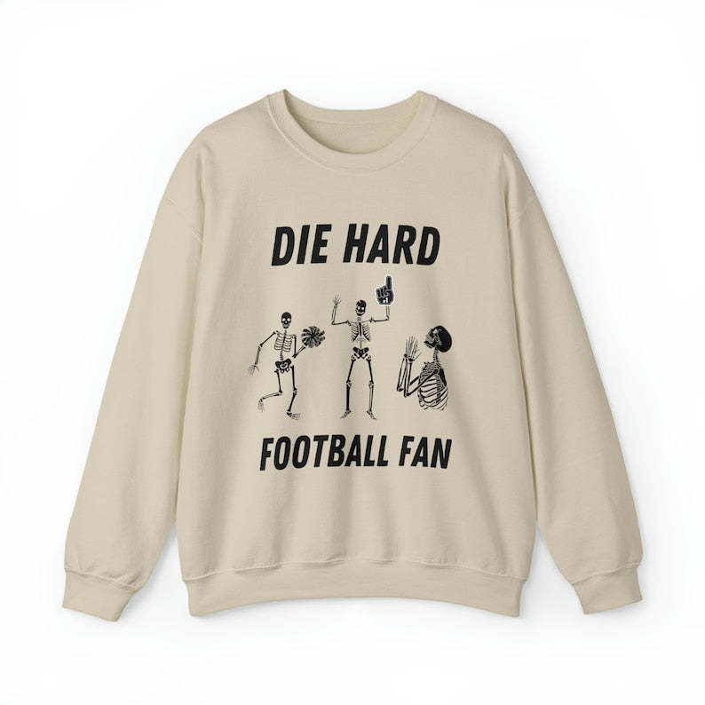 Dancing Skeleton Football Season Sweatshirt-carlalin