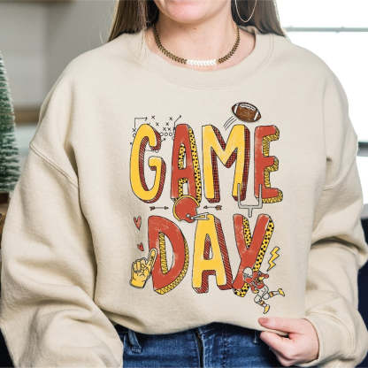 Game Day Red and Yellow Sweatshirt-carlalin