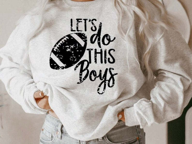 Lets Do This Boys Football Sweatshirt-carlalin