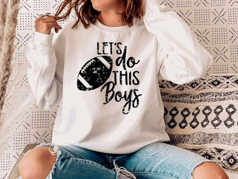 Lets Do This Boys Football Sweatshirt-carlalin