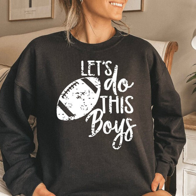 Lets Do This Boys Football Sweatshirt-carlalin