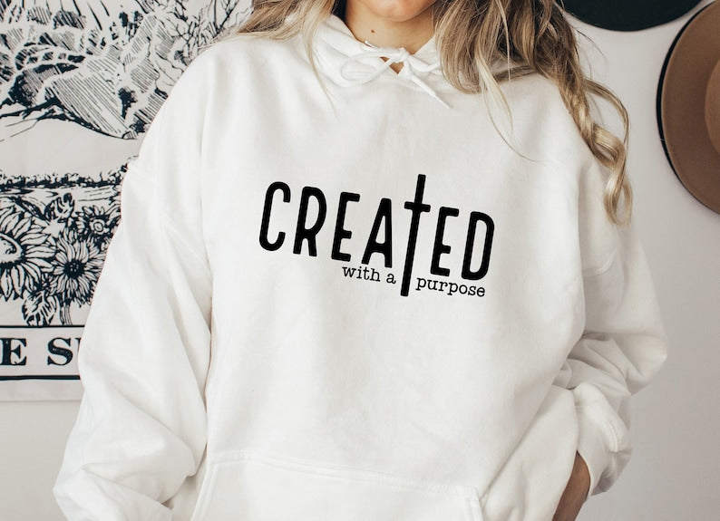Created With A Purpose Hoodie-carlalin