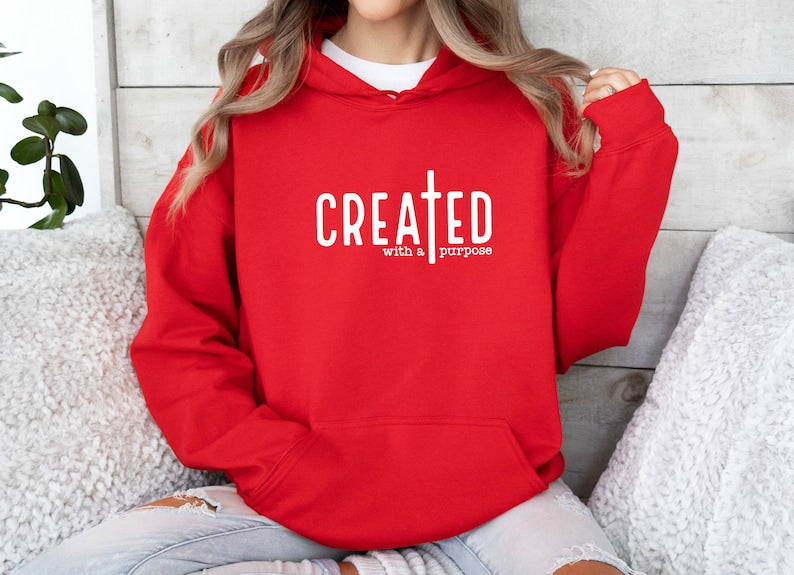 Created With A Purpose Hoodie-carlalin