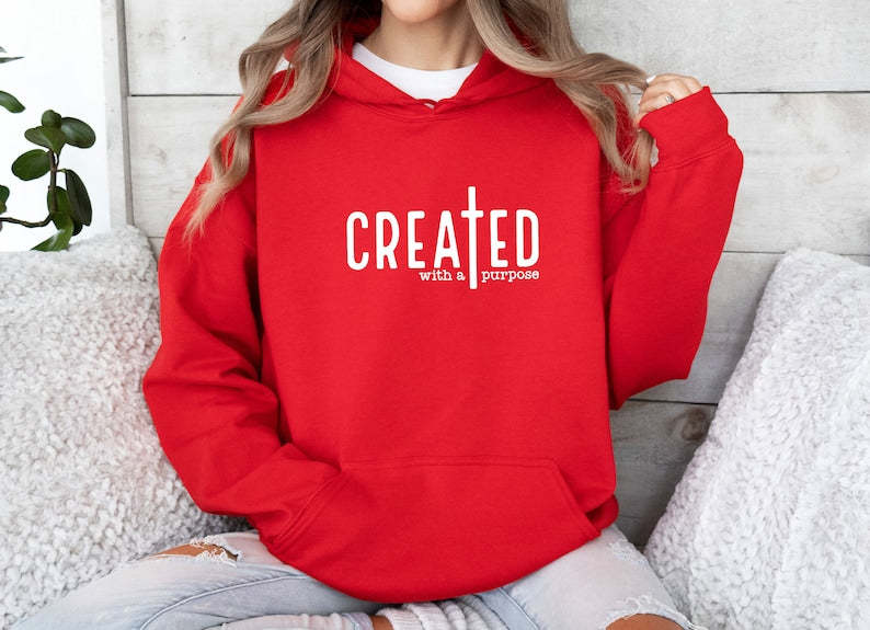 Created With A Purpose Hoodie-carlalin