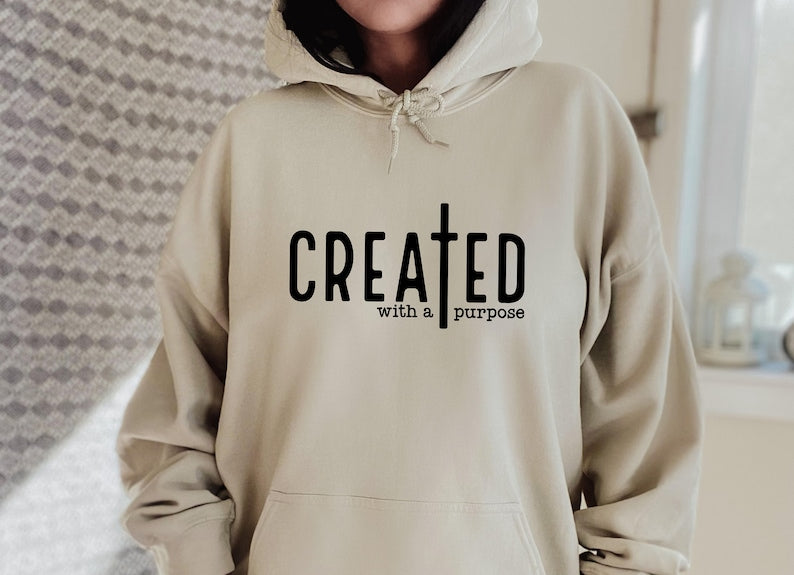 Created With A Purpose Hoodie-carlalin