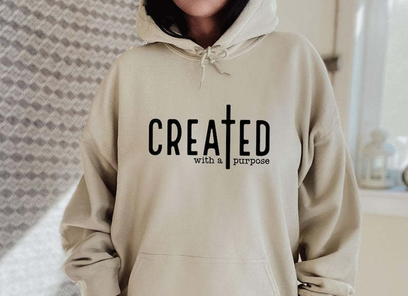 Created With A Purpose Hoodie-carlalin