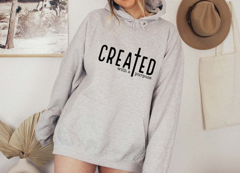 Created With A Purpose Hoodie-carlalin