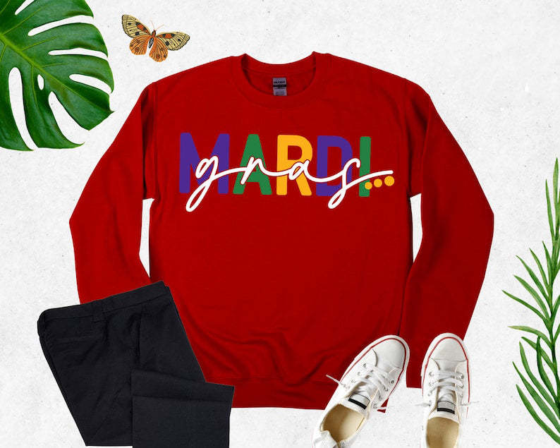 Women Men Mardi Gras Sweat-carlalin