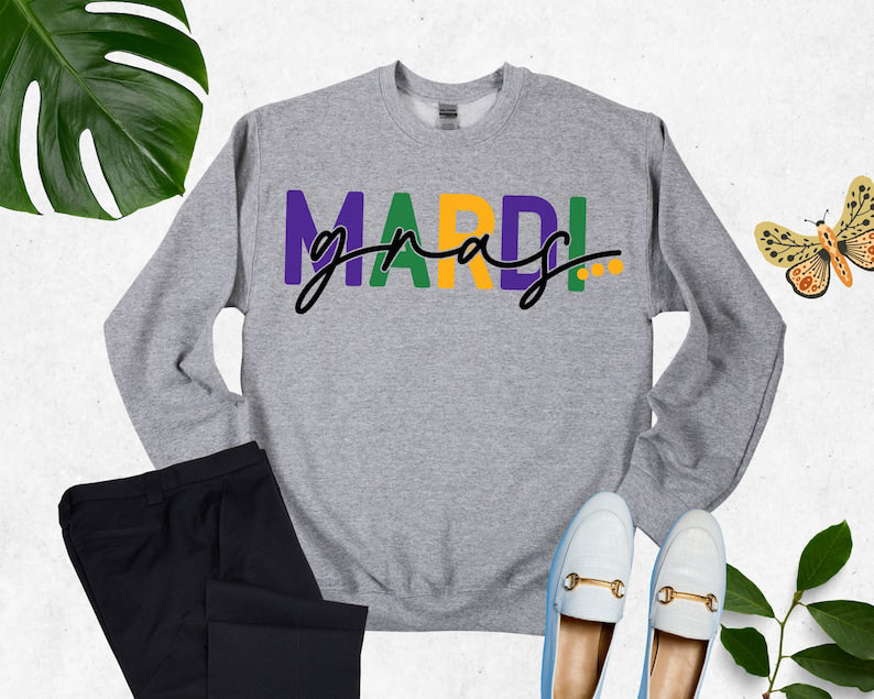 Women Men Mardi Gras Sweat-carlalin