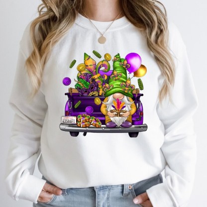 Mardi Gras Gnome Sweatshirt-carlalin