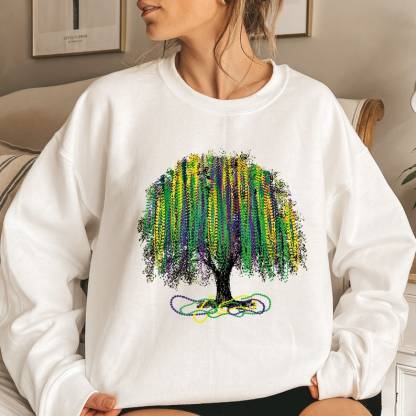 Mardi Gras Tree Sweatshirt-carlalin