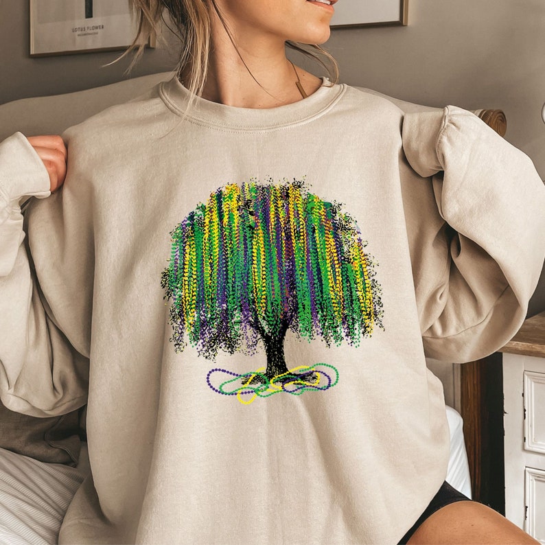 Mardi Gras Tree Sweatshirt-carlalin