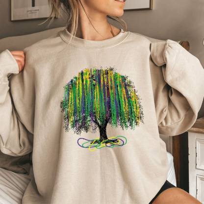 Mardi Gras Tree Sweatshirt-carlalin