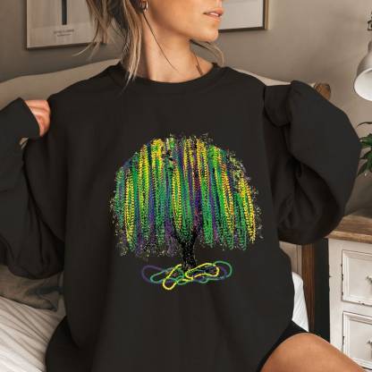 Mardi Gras Tree Sweatshirt-carlalin