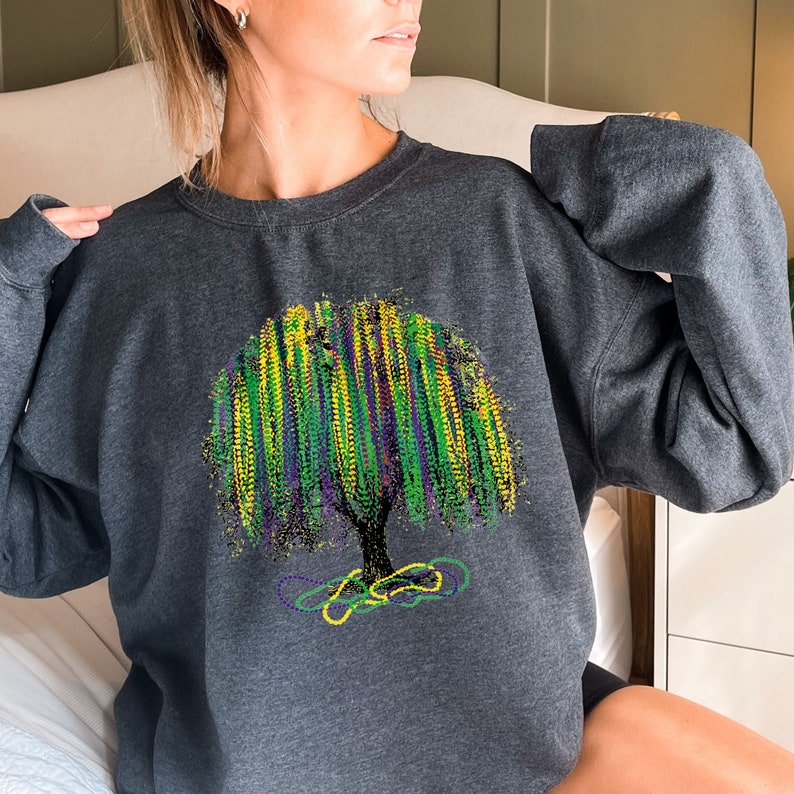 Mardi Gras Tree Sweatshirt-carlalin