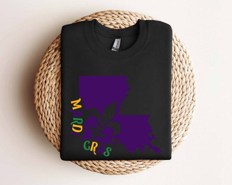 Louisiana Mardi Gras Sweatshirt-carlalin