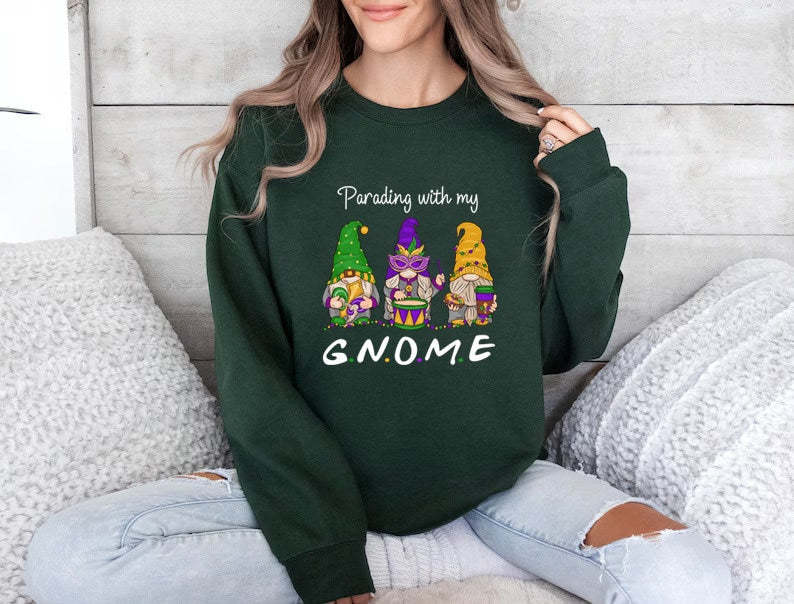 Mardi Gras Gnomes Sweatshirt-carlalin