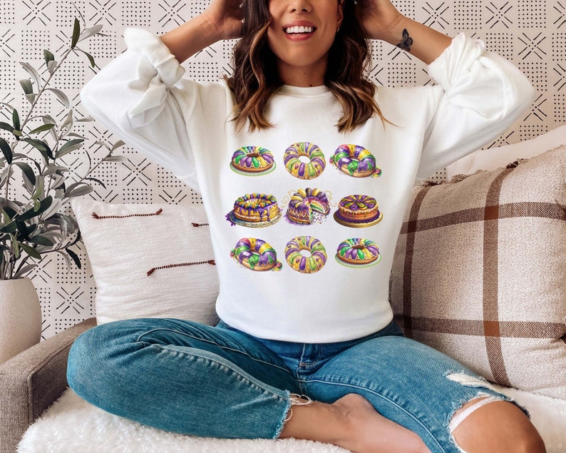 King Cake Mardi Gras Sweatshirt