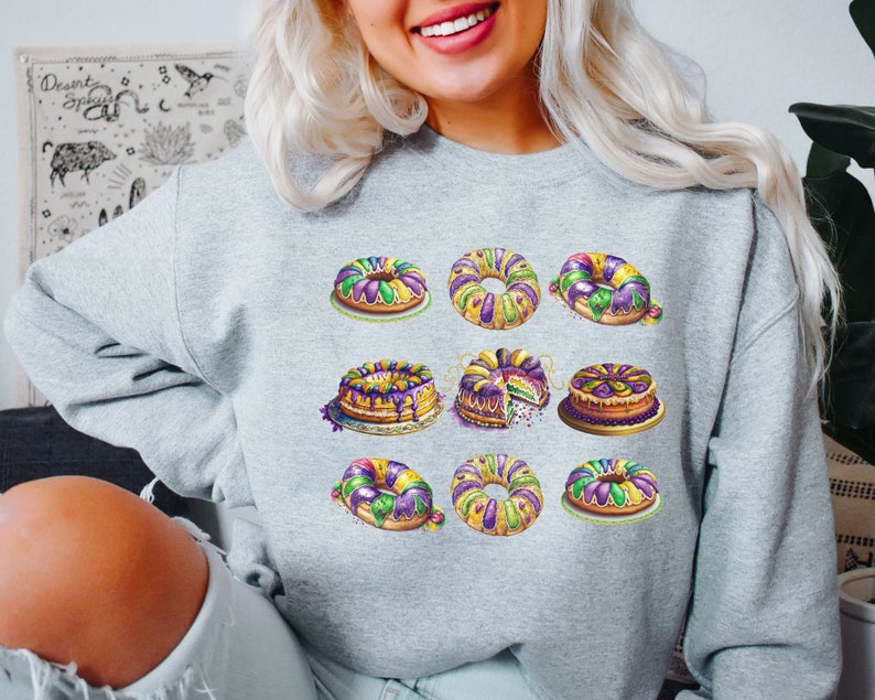King Cake Mardi Gras Sweatshirt