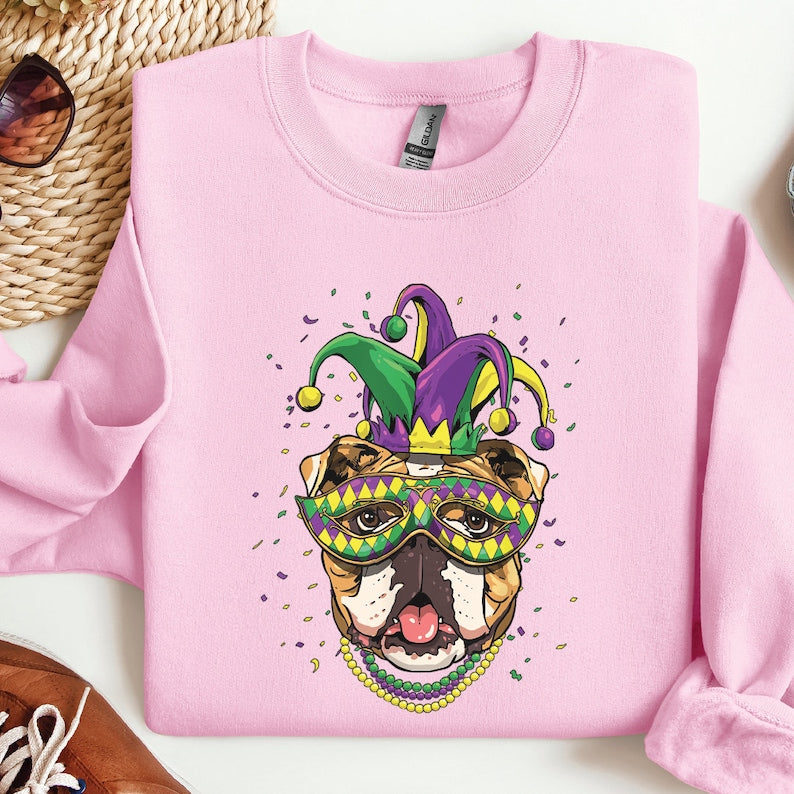 Mardi Gras Dog Sweatshirt-carlalin