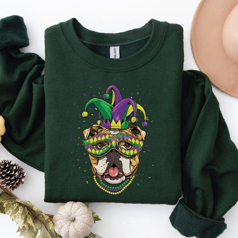 Mardi Gras Dog Sweatshirt-carlalin