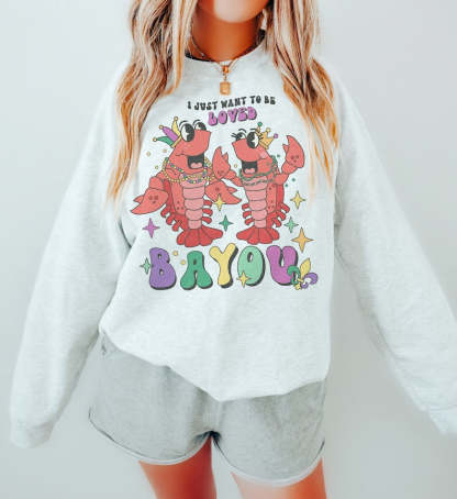 I Just Want to Be Loved Bayou Mardi Gras T-Shirt-carlalin