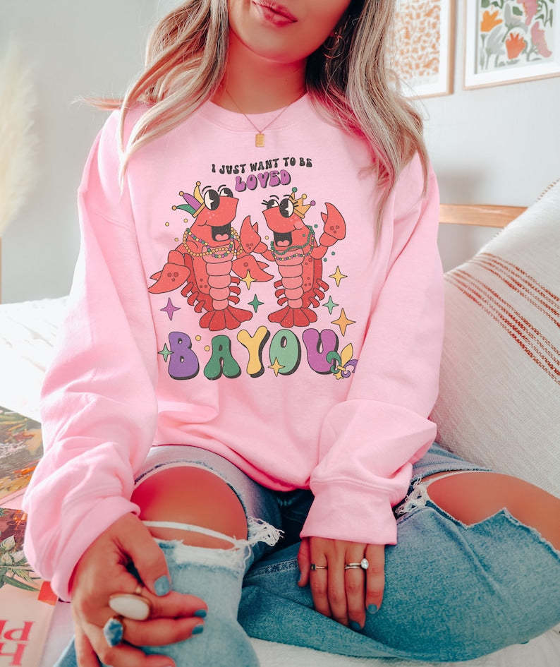 I Just Want to Be Loved Bayou Mardi Gras T-Shirt-carlalin