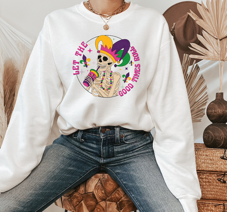 Mardi Gras Drinking Team Sweatshirt-carlalin